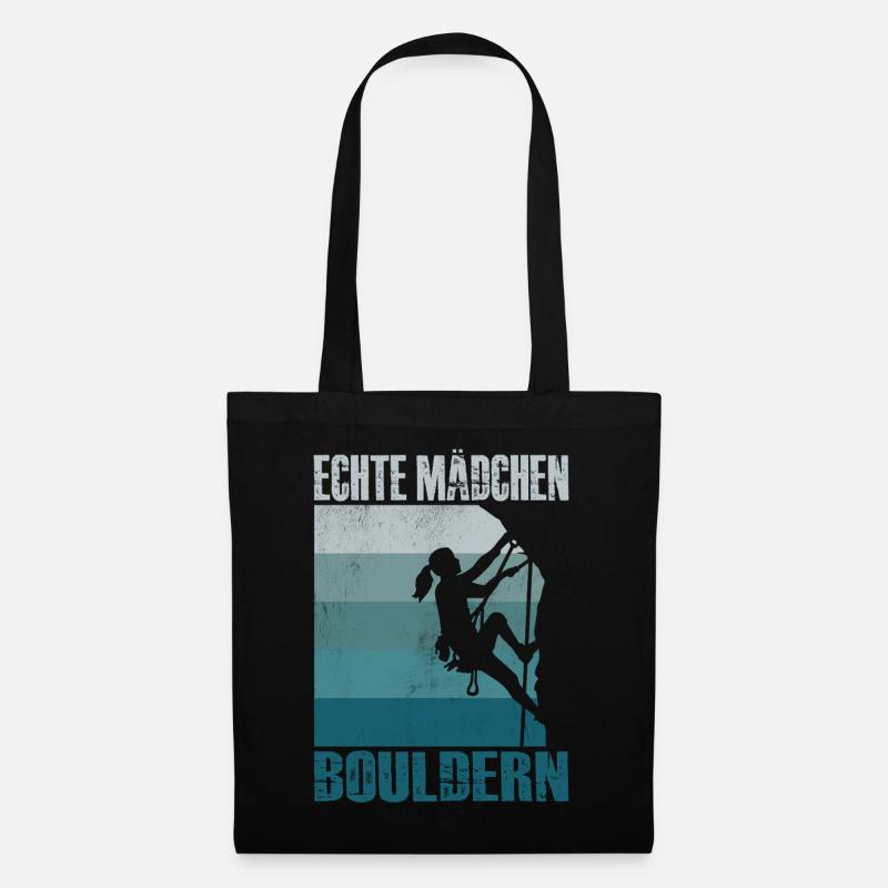 Bouldern Geschenke Klettern Kletterer Boulderer - Stoffbeutel - Schwarz