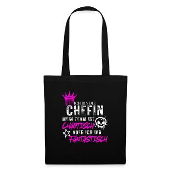 Chefin chaotisches Team fantastisch Spruch - Sac en tissu - noir - Devant