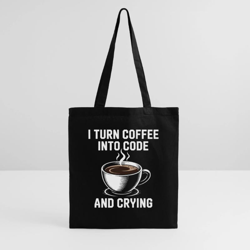 Coffee and programming debugging humor for Softwar Tote Bag