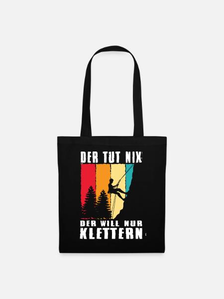 Bouldern Geschenke Klettern Kletterer Boulderer - Stoffbeutel - Schwarz