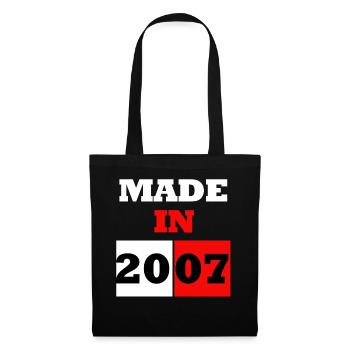Made In 2007 Anniversary - Tote Bag - black - Front