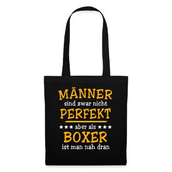 Boxer Boxen - Stoffbeutel - Schwarz - Vorne
