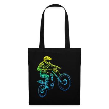 Motocross, pilote de motocross, motocross, motocross - Sac en tissu - noir - Devant