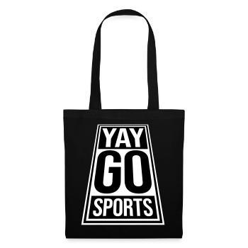Yay Go Sports Sarkastisch Lustig Anti Sport Humor - Stoffbeutel - Schwarz - Vorne