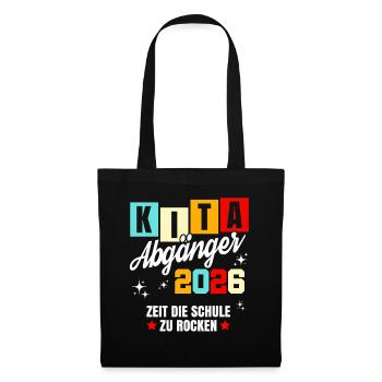 Diplômés de maternelle 2026 - Inscription en première classe - Sac en tissu - noir - Devant