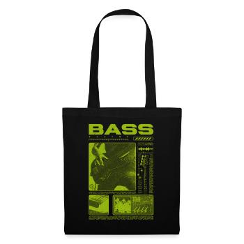 Bassiste amateur de basse Streetwear - Sac en tissu - noir - Devant