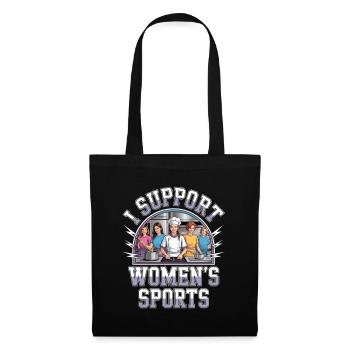 I Support Women's Sports Unwearable Bootleg - Tote Bag - black - Front