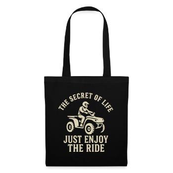 Vintage ATV Ride – Just Enjoy the Ride Design - Stoffbeutel - Schwarz - Vorne