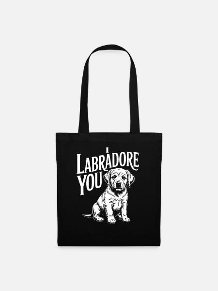 Ich Labrador Sie - Stoffbeutel - Schwarz