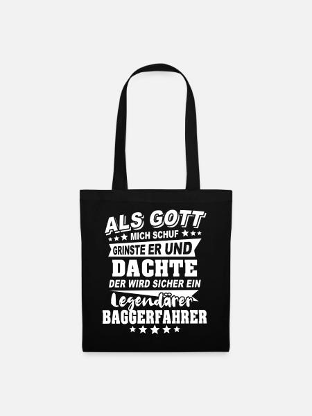 Baggerfahrer - Stoffbeutel - Schwarz