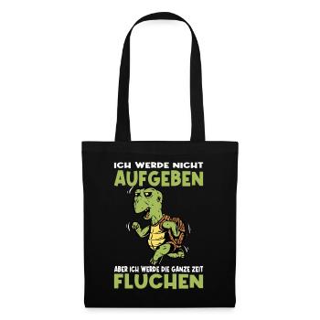 Joggen Geschenk Jogger Laufsport Sport Fitness - Stoffbeutel - Schwarz - Vorne