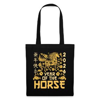 Year Of Horse Chinese Zodiac Lunar New Year - Tote Bag - black - Front