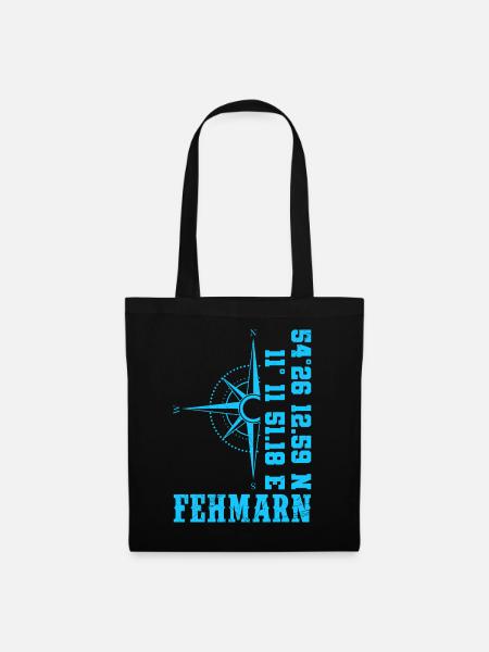 Ostsee Insel FEHMARN Souvenier Lustiges - Stoffbeutel - Schwarz
