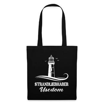 Usedom Holiday BEACH LOVERS USEDOM Lighthouse - Tote Bag - black - Front