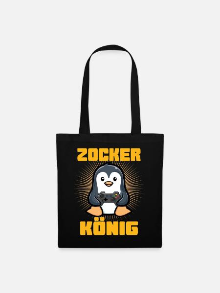 zocker könig - Stoffbeutel - Schwarz