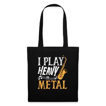I Play Heavy Metal Saxophone Saxophonist - Tote Bag - black - Front