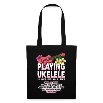 Hawaiian Ukulele Uke Playing - Tote Bag - black - Front