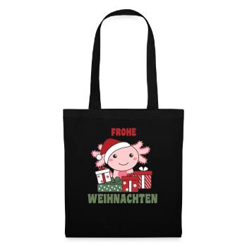 Joyeux Noël Axolotls Veillon de Noël Axolotls - Sac en tissu - noir - Devant