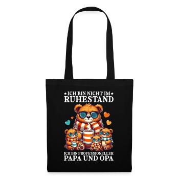 Je ne suis pas à la retraite, je suis papa et grand-père - Sac en tissu - noir - Devant