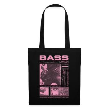 Bassiste amateur de basse Streetwear - Sac en tissu - noir - Devant