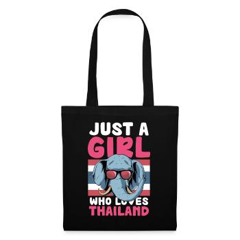Nur ein Mädchen, das Thailand liebt - Stoffbeutel - Schwarz - Vorne