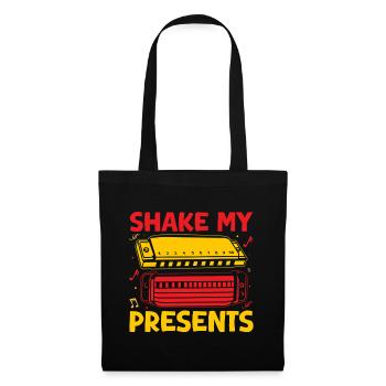 Funny Harmonica Player Shake My Presents Harmonica - Stoffbeutel - Schwarz - Vorne