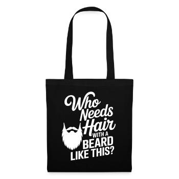Who Needs Hair With A Beard Like This Bart Glatze - Tote Bag - black - Front