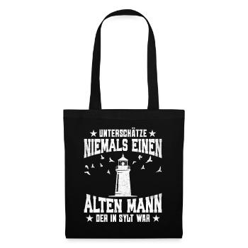 NEVER UNDERESTIMATE AN OLD MAN - Tote Bag - black - Front