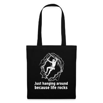 Life Rocks Bouldering Climbing Fun Design - Tote Bag - black - Front