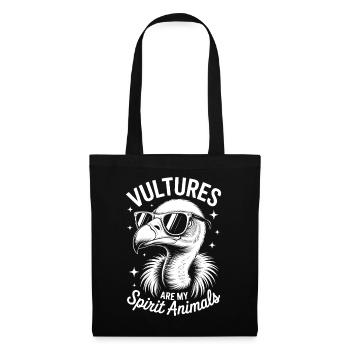 Geier Spruch Vogel Lustiges Geier Geschenk - Stoffbeutel - Schwarz - Vorne