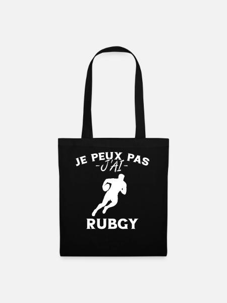I can't I have rugby - Tote Bag - black