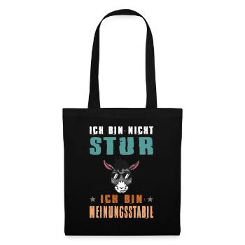 Dictons drôles, tenues amusantes, ironie, sarcasme - Sac en tissu - noir - Devant
