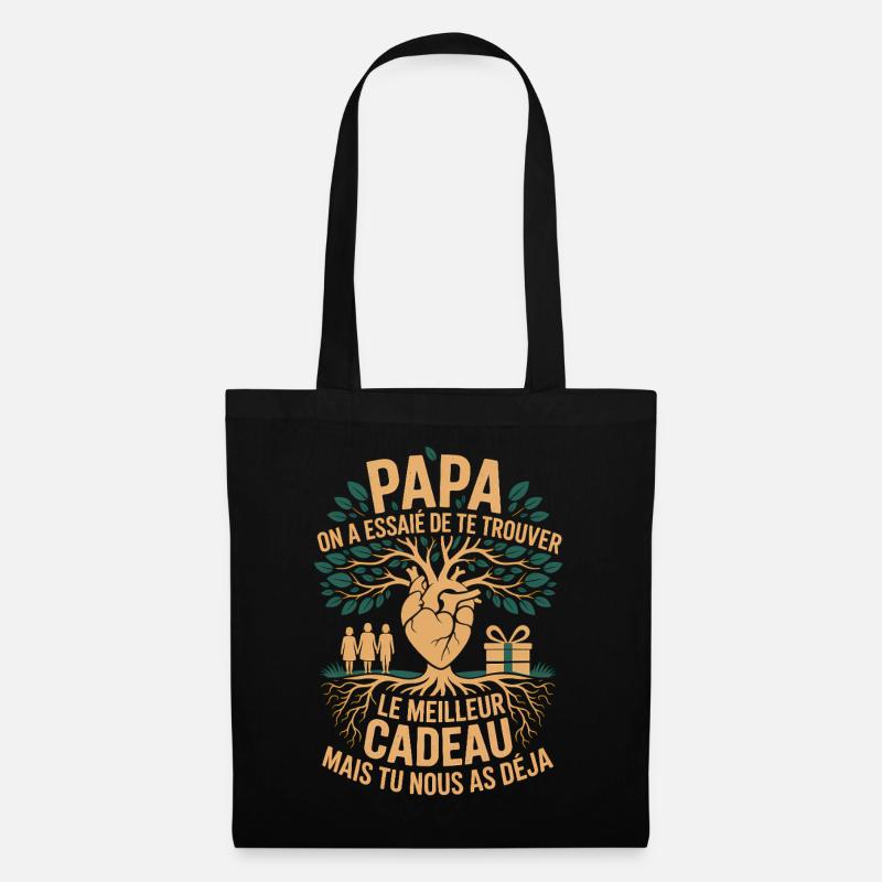 Vatertagsgeburtstagsgeschenk Papa 2026 Geschenk - Stoffbeutel - Schwarz