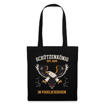 Schützenkönig 2026 Im Vogelschiessen Schützenfest - Stoffbeutel - Schwarz - Vorne