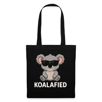 Koala avec lunettes de soleil - Sac en tissu - noir - Devant