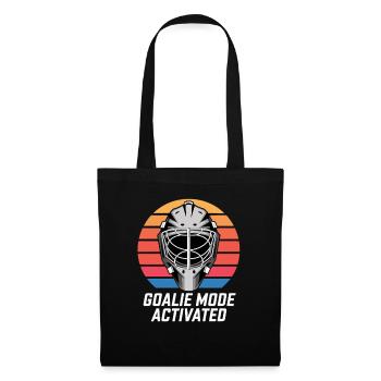  Goalie Mode Activated Eishockey Torwart Maske - Stoffbeutel - Schwarz - Vorne