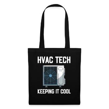 HVAC Tech Keeping It Cool Spruch Techniker - Stoffbeutel - Schwarz - Vorne