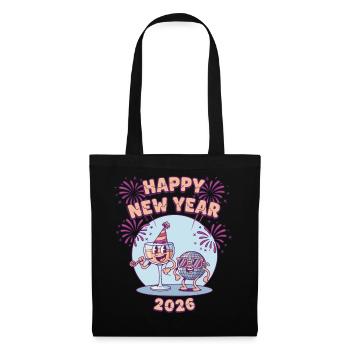 Bonne Année 2026 Célébration des feux d’artifice - Sac en tissu - noir - Devant