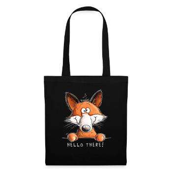 Drôle de Fox Bonjour le Diable de Dessin Animé - Sac en tissu - noir - Devant