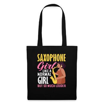 Fille au saxophone tellement plus bruyante Saxophoniste - Sac en tissu - noir - Devant