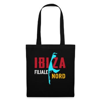 Nordsee Urlaub IBIZA FILIALE NORD Lustiges - Stoffbeutel - Schwarz - Vorne