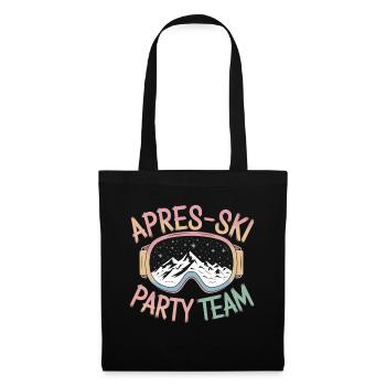 Après Ski Party Team Mountains Stars Ski Goggles - Tote Bag - black - Front
