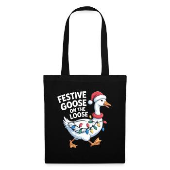 Festive Goose On The Loose - Tote Bag - black - Front
