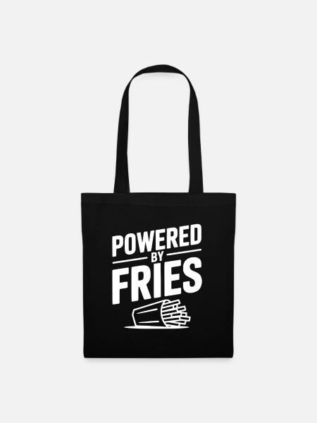 Angetrieben von Fries - Stoffbeutel - Schwarz