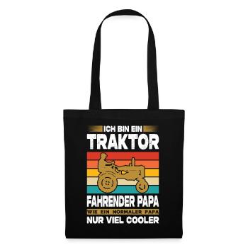 Landwirt Geschenke Landwirtschaft Traktor Bauer - Stoffbeutel - Schwarz - Vorne