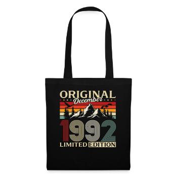 33e anniversaire Original Décembre Né en 1992 - Sac en tissu - noir - Devant
