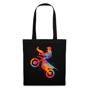 Dirt Bike Colorful Motorcycle Dirt Bike Motocross Kids - Tote Bag - black - Front