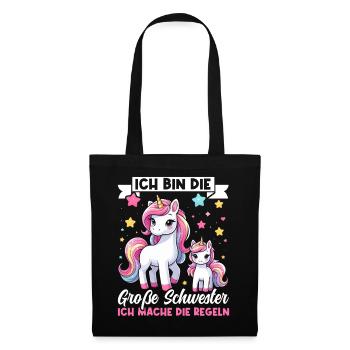Big Sister Unicorn Lover Older Babe - Tote Bag - black - Front