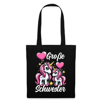 Big Sister Unicorn Lover Older Babe - Tote Bag - black - Front
