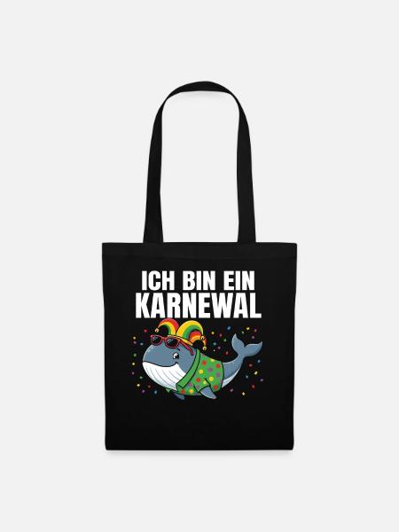 ICH BIN EIN KARNEWAL – Witziges Wortspiel - Stoffbeutel - Schwarz